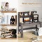 Costway Computer Desk Wooden Writing Desk Modern Home Office Workstation PC Laptop Table for Small Space